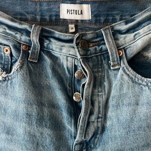 Pistola Denim Jeans Charlie High Rise Straight in Dolores Park